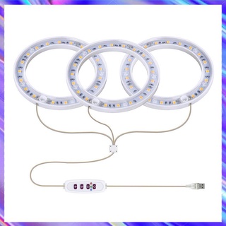 3 anillos de ángel LED crecer lámpara DC5V USB Phytolamp Full Spectrum planta lámpara (6)