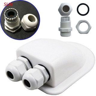 SUN Double Holes Roof Cable Entry Box Roof Wire Entrance Gland Can for Rv Motorhome Yacht Solar Satellite Aerial Boat