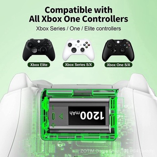 Paquete de batería de controlador recargable con estación de carga Compatible con Xbox One/Xbox Series X|S, OIVO 2 X 1200mAh baterías con base de cargador para Xbox Series X|S/xbox One/Xbox One S|X/xbox One Elite (6)