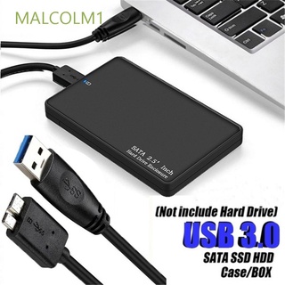 Malcolm1 caja de disco duro portátil con Cable SSD HDD caso de 2 tb dispositivos de almacenamiento negro USB unidad externa "caja de disco duro/Multicolor