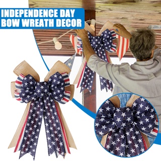 tdmn independence day patriotic bow stars corona de arco decoraciones interiores al aire libre