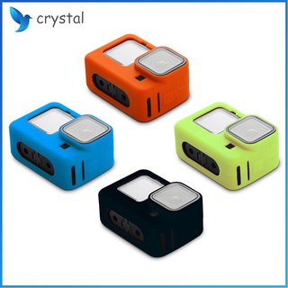 Crystal For GoPro Hero 9 Hero9 - funda de silicona negra con cordón para lente