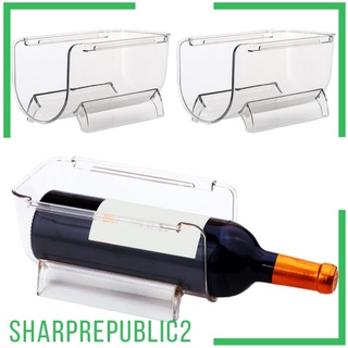 Sharprepublic2 soporte Transparente Acrílico Para botella De vino apilable/Organizador De refrigerador/Bebidas/cocina