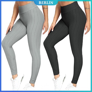 (berlin1) mujer skinny cintura alta yoga pantalones fitness ropa deportiva running slim leggings