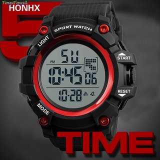 HONHX Reloj LED digital Impermeable Para Hombre Multifunción Fecha Deportes Hombres Electrónico Al Aire Libre toystoys1