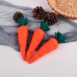 Div-Juguete en forma De zanahoria sin tela De pascua Para decoración De jardín Frutas artificiales/accesorios De fiesta/adorno De navidad