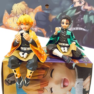 figura de demon slayer juguetes kamado tanjirou y agatsuma zenitsu modelo adornos pvc coleccionable anime figura de acción modelo