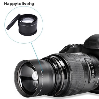 [happytolivehg] 58 mm 2.0x lente de teleobjetivo profesional+paño de limpieza para canon nikon sony pentax [caliente]