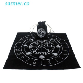 sar2 1pc nuevo mantel de tarot con bolsa de tarot runa luna fase adivinación bruja altar almohadilla