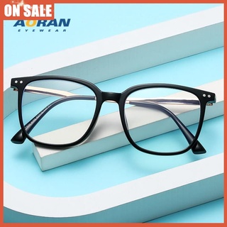 las gafas lisas de moda con marco de uñas de arroz, marco cuadrado retro anti-azul luz plana gafas para hombres y mujeres, se pueden equipar con gafas para miopía