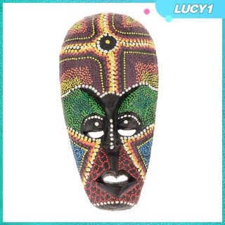 [lucy1] 1 pza Máscara De pared Pintada en madera Estilo Africano/decoración Africana/Chiseleda/mano/pared/suéter