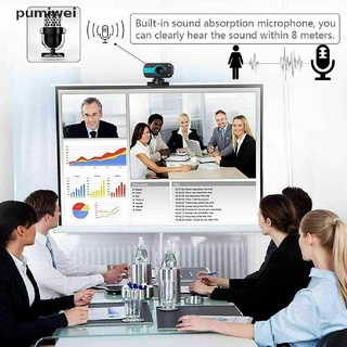 pumiwei hd webcam usb computadora cámara web para pc portátil escritorio video cam con micrófono co