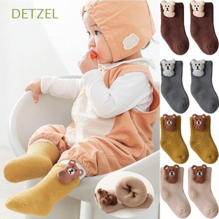 DETZEL Kawaii Bear Baby Socks Soft Cartoon Doll Socks Thick Terry Socks Anti Slip Floor Socks Cute Winter Non-Slip Leg Warmers Cotton Toddler Socks Anti Slip/Multicolor