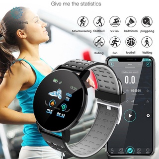 Smartwatch 119Plus rastreador de Fitness pulsera monitoreo de frecuencia cardiaca reloj inteligente para mujeres y hombres