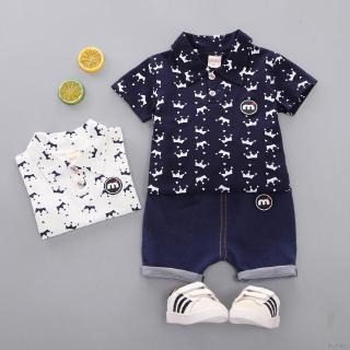 My Baby camiseta de verano con estampado de corona de manga corta para bebé/niños/Tops+Denim corto