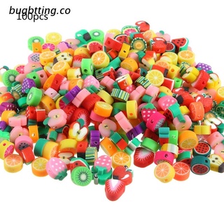 bugbtting perlas mixtas de arcilla polimérica de frutas 7-10 mm para hacer joyas - joyas para niños