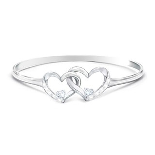 venta caliente simple geométrico línea doble amor anillo moda cobre incrustaciones de circonita