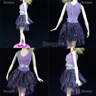 <dengyou> nueva moda hecha a mano vestido de ropa para muñeca barbie estilo diferente