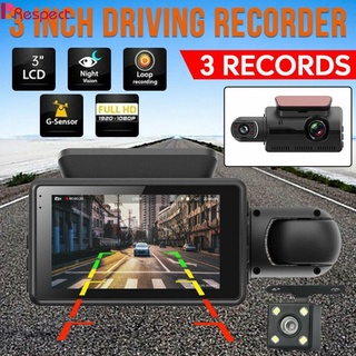 Dvr dash Cam G-Sensor 1080p De doble Lente para coche/videocámara (Res)