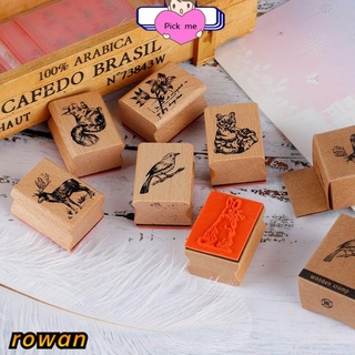 Fila moda de madera sellos de goma artesanías animales sellos DIY estampado nuevo para letras diario artes manualidades Scrapbooking