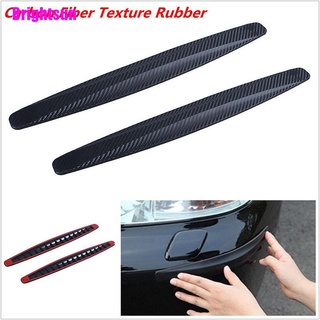 [Brightsun] 2x negro fibra de carbono textura Anti-rub Protector coche SUV parachoques borde Protector de la tira