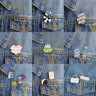 BULBAL Cute Cartoon Brooches collection Friends Kids Gift Alpaca Cat Snake Enamel Pins Heart Blue Waves Backpack Bag Accessories Funny Bullshit Remover Repellent Denim Jeans Badge