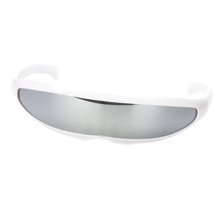 Retro Cosplay Eyeglasses Futuristic Narrow Color Mirrored Lens Visor