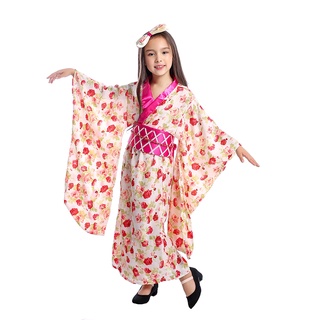 Disfraz niña Princesa Japonesa Geisha Kimono de Halloween