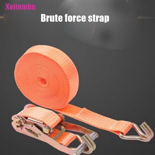 [Xoitombn] Heavy Duty Tie Down Cargo Strap Luggage Lashing Strong Ratchet Strap Belt Orange