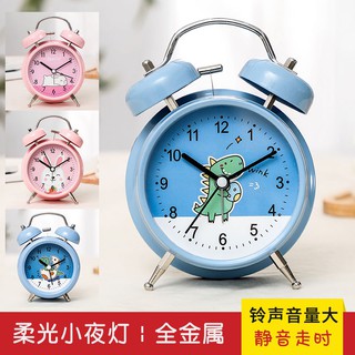 Bell super grande reloj despertador estudiante despertador dormitorio mesita de noche luminoso silencio creativo de dibujos animados sm