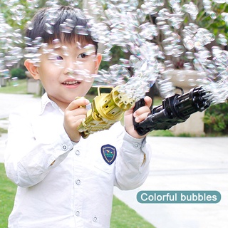 Los niños automático de jabón de agua de la máquina de burbujas Gatling máquina de burbujas juguetes mágico de plástico de los niños de baño al aire libre de la burbuja de juguete