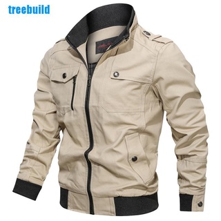 [Treebuild] 2021 militar chaqueta de los hombres primavera otoño algodón cortavientos piloto abrigo de los hombres bombardero vuelo chaqueta de ropa masculina