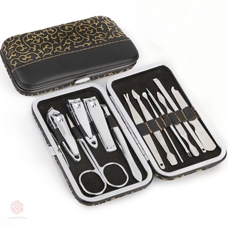 12 en 1 cortaúñas kit de cuidado de uñas set de pedicura tijera pinzas oreja pick utilidad manicura set herramientas (1)