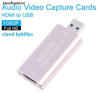 [twohumor] tarjeta de captura de vídeo hdmi a usb 3.0 1080p hd grabadora video transmisión en vivo b [twohumor]