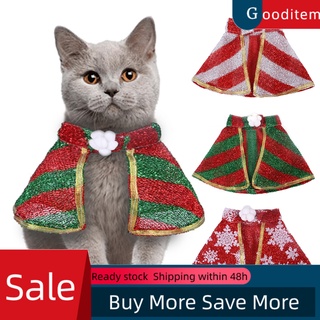 Gooditem Pet Cloak sujetador cinta para mascotas Cosplay amigable con la piel mascotas perros gatos capa disfraz para navidad