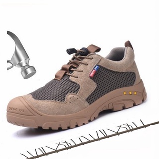 Los hombres del dedo del pie de acero protector Anti Smashing zapatos de trabajo de los hombres Indestructible punción a prueba de zapatos de seguridad zapatillas de deporte de los hombres botas Kfe0