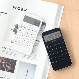 marrotte calculadora de dígitos portátil moda negro electrónica oficina escuela mini bolsillo promocional estudiante blanco/multicolor (5)