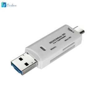 OTG Type-C lector de tarjetas USB 3.0 USB A Micro USB Combo A TF SD lector de tarjetas (5)