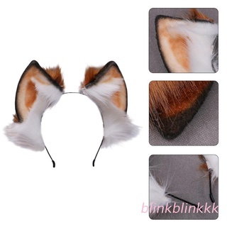 Blink banda de orejas de felpa de piel sintética de gatito Lobo/peluche/lindo/larga duración/Animal/gancho/peluche Anime/Lolita Cosplay