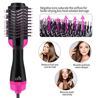 (Haircomb) Secador de pelo 3 en 1 con cepillo de aire caliente y alisador de pelo, peine, cepillo ondulado