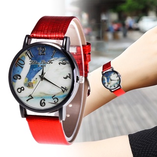 Retro Fashion Men Women Casual Watches Quartz Watch Round Dial Faux Leather Watches Gifts for Couple Birthday