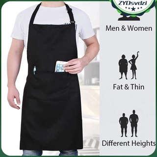 delantal de cocina para hombre y mujer con bolsillo grande para hornear cocina