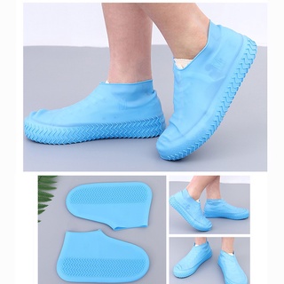 Un Par De zapatos impermeables cubre Material De silicón Unisex zapatos De protección De lluvia Weather exteriores reutilizables interiores (3)
