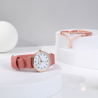 Estilo coreano reloj femenino estudiante Simple pareja personalidad Correa tejida reloj luminoso impermeable estilo Mori lindo reloj refrescante (5)