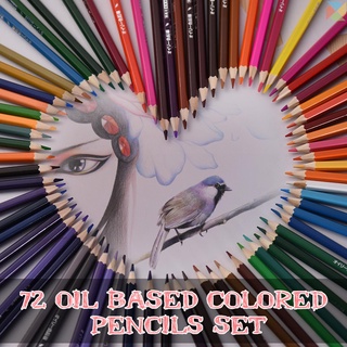 Sh 72 lápices de colores Premium Pre-afilado a base de aceite Set para niños adultos artista arte dibujo boceto escritura obras de arte libros para colorear (7)