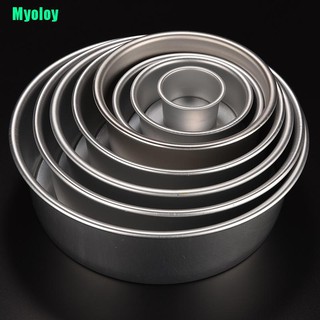 8 tamaños de aleación de aluminio extraíble parte inferior redonda de la torta molde para hornear