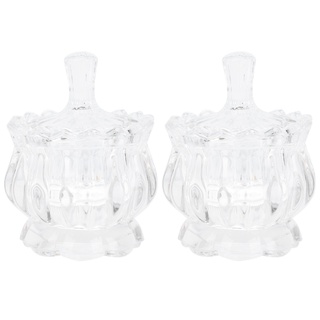 2 Tarros De Cristal De Caramelos Transparentes Vidrio En Forma De Calabaza Frascos De Almacenamiento