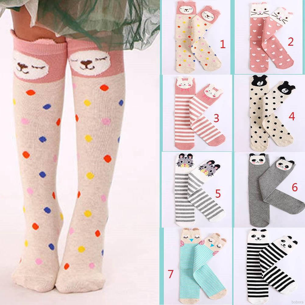 bobora medias dulces de algodón/calcetines de longitud de rodilla de dibujos animados para niños y niñas (3)