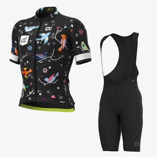 Nuevo ciclismo QLE ciclismo Jersey conjunto de manga corta camisas acolchado babero pantalones cortos conjunto de bicicleta de carretera ciclismo ropa deportiva