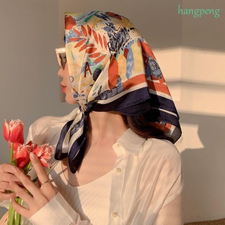 Hangpeng pañuelo De Seda para mujer/bufanda/ola/estampado Floral/rayas/bufanda cuadrada